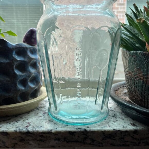 Glass Utensil Holder - NEW - Picture 1 of 4